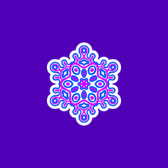 bright snowflake in vector
