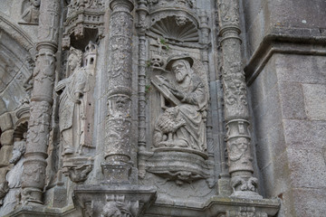 Fototapeta na wymiar Facade of Cathedral, Pontevedra, Galicia