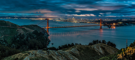 Night panorama San Francisco