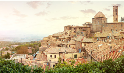 Volterra town is a famous tourist landmark in Toscana region, Italy