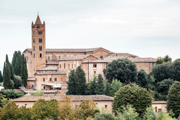 Fototapeta na wymiar Siena city is a medieval town in Italy, main travel landmark in Tuscany
