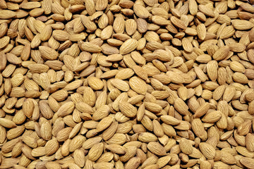 Lots of peeled almonds are on the market