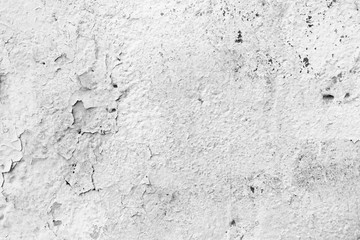 Crack Concrete Wall Background. Wall Paint Peeling. Cracked Flaked Shabby Wall With Rundown Stucco Layer Texture.