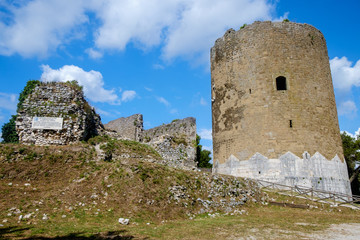 Fototapeta na wymiar Tower and ruins of the castle of Casertavecchia, Campania, Italy