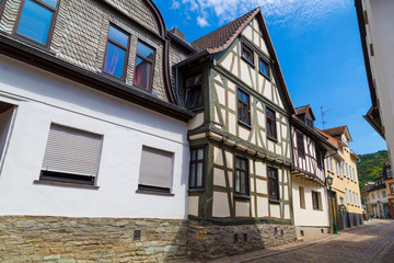  Street  of town Eppstein in Hesse, Germany.