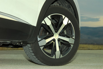 tire and alloy wheel on this SUV
