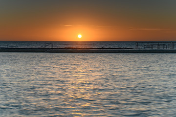 Suns Up at the Newcastle Baths
