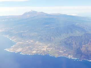Fototapeta premium Widok Tenerife od Gran Canaria, Gran Canaria, wyspy kanaryjska, Hiszpania