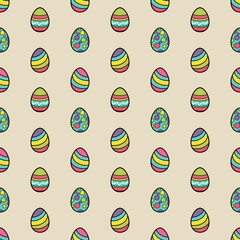 easter egg color seamless pattern vector