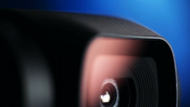 Gimbal camera on background bokeh