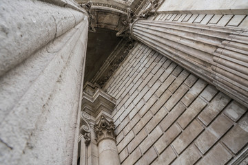 Detail of St Pauls Cathedral in London.