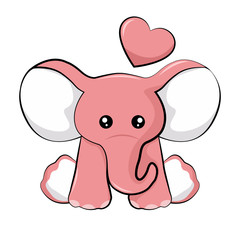 Baby Elephant Valentine Card