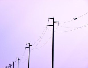 power lines and sky