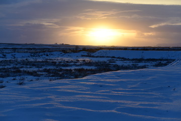 Fototapeta na wymiar Road trip in iceland during winter