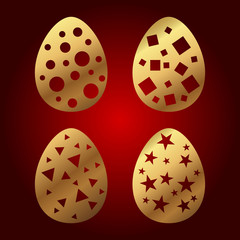 elegant easter egg vector
