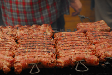 grilled sausages