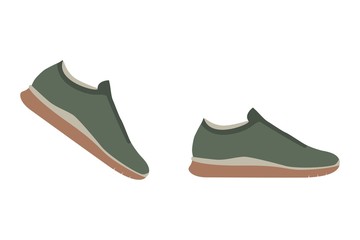 Icon sneakers, training shoes, sports shoes. Vector illustration isolated on background.