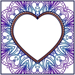 Openwork Decorative Heart With Flowers. Vector Illustration. Template For Greeting Cards, Envelopes, Wedding Invitations, Interior Elements