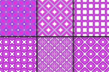 Set Of Luxury Geometric Ornament. Seamless Pattern. Color. Vector Illustration. For Wallpaper, Invitation, Holiday Background