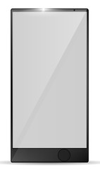 Realistic smartphone. Mockup. Vertical position. Vector illustration.