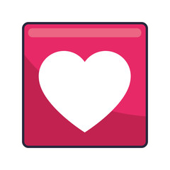 heart square cartoon