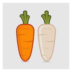 vector of carrots and turnips