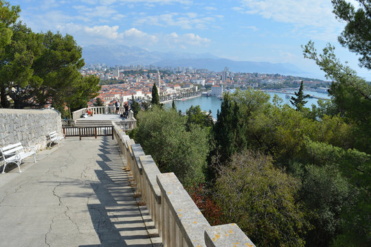View of Split, Croatia from Marjan Forest Park