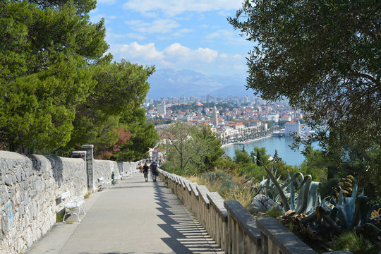 View of Split, Croatia from Marjan Forest Park