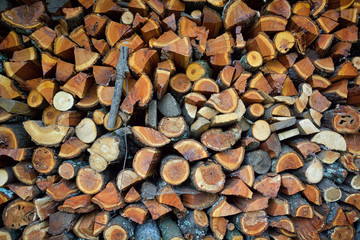 Pile of chopped wood (wood fo fire)