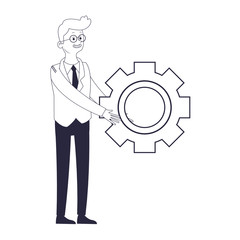 executive businessman cartoon