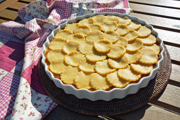 Apple pie waiting for the oven