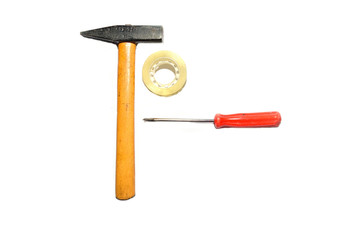 Many Tools isolated on white background