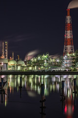 Naklejka premium 工場夜景