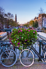 Obraz premium Prinsengracht bicycles Amsterdam