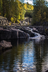 Fototapeta na wymiar Lake and stones. Karelia