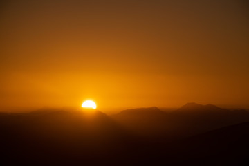 sunrise in the desert