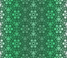 Seamless Lace Floral Background. Texture For Wallpaper, Invitation. Vector Illustration. Green gradient