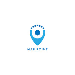 Obraz premium Map Point Logo - Vector
