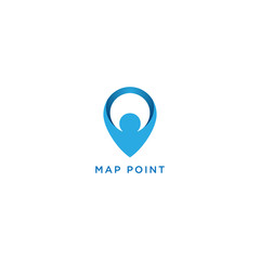 Map Point Logo - Vector