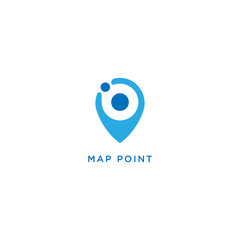 Map Point Logo - Vector