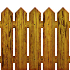 fence on wooden background