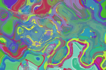 Abstract multicolored background of chaotic ovals and shapes.