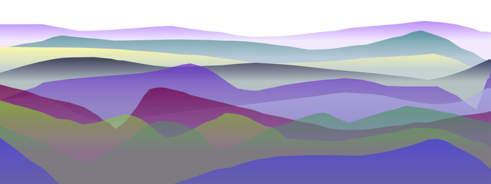 Farbige Berge, Wellen, abstrakte Oberfl&auml;che, moderner Hintergrund, Vektorgrafik Illustration f&uuml;r dein Projekt