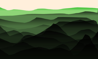 Farbige Berge, Wellen, abstrakte Oberfläche, moderner Hintergrund, Vektorgrafik Illustration für dein Projekt