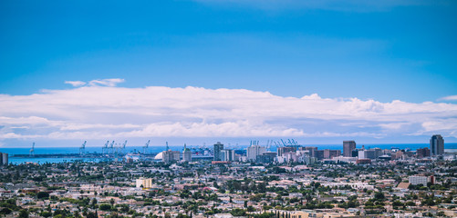 Obraz na płótnie Canvas Long Beach Skyline