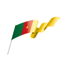 Cameroon flag, vector illustration on a white background