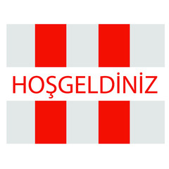 vector icon of welcome turkish