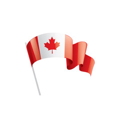 Fototapeta na wymiar Canada flag, vector illustration on a white background