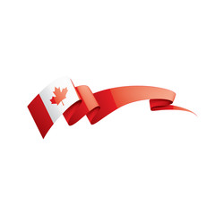 Canada flag, vector illustration on a white background