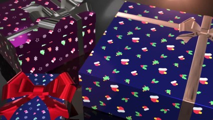 Christmas birthday blue gift animation